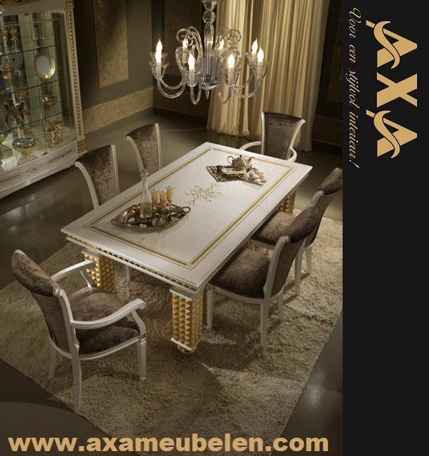 Classic italienische hochglanz Wohnzimmer set AXA Möbel NL in 2512cm