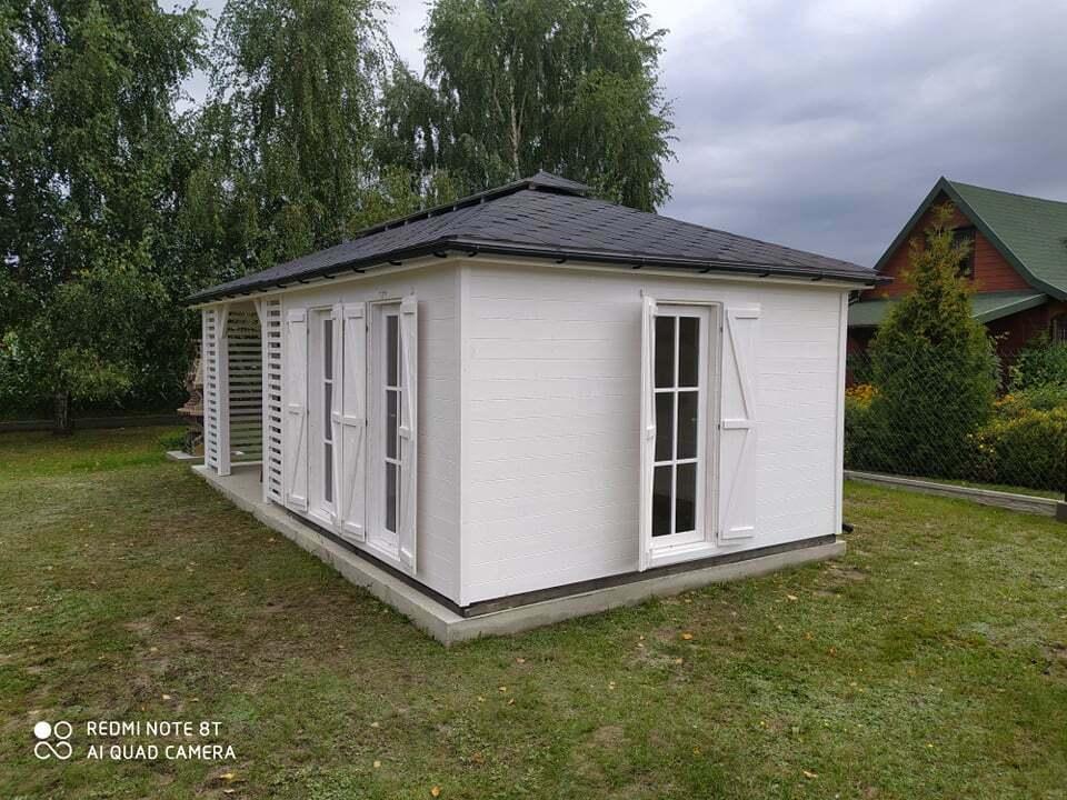 GARTENHAUS AUS KIEFERNHOLZ DARMSTADT GARTENLAUBE WERKZEUGHAUS 6x3m in