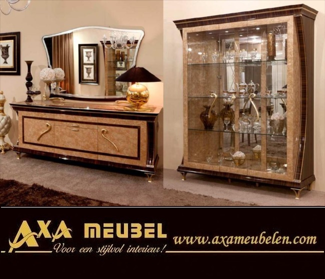 Klassische Italienische Hochglanz Wohnzimmer AXA Möbeln in