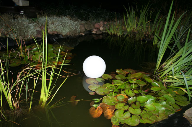 Solarkugel Solarschwimmkugel 25 Cm Warm Weisse Led In