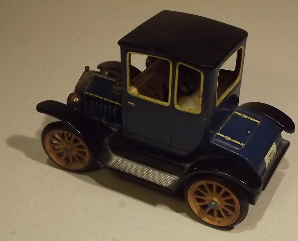Oldtimer Ford Coupé T 1917 - Voiture Mécanique Schuco 1227 Bleue - Clé Fonctionne (Occasion)