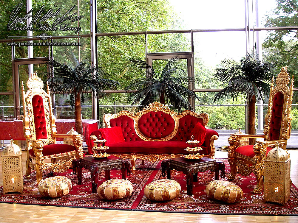 Barock Luxus Lounge Möbel Deko Verleih für Events Galas