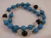 Collier mit schwarzem Achat,  Howlith und Türkis (NEU)