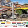Pergola 6x5 Pavillon Zelt Restaurant personalisierte Farbe Stahl Pvc Café Garten