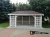 GARTENHAUS 3x4 GARTENLAUBE KLEBEDACH mit HOLZ PAVILLON GRILLPAVILLON KIEFERNHOLZ