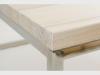 WHITE SINE COUCHTISCH ESCHE ESCHENHOLZ MASSIVHOLZ METALLRAHMEN 90x90x35cm