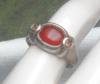 Ring,  925 Silber mit gefassten Karneol