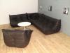Togo Ligne Roset echtes LEDER SCHOCKOLADENBDAUN,  4-teilig,  neuwertig!