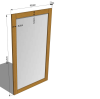 SPIEGEL WANDSPIEFGEL AUS EICHENHOLZ EICHE MASSIVHOLZ LACK 90x160x2,  5cm