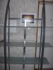 Exklusives Designer-Regal,  Metall-Glas-Kombination