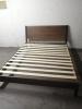 Bett Voll Holz Farbe Braun 160 x 200 cm mit Lattenrost