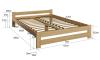 Holzbett Lattenrost Massivholz Holz Einzelbett Doppelbett EHB01