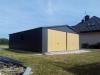 Blechgarage Garage Doppeltgarage Metallgarage,  7x6 m mit Aufbau Anthrazitgrau