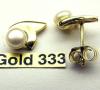 SPITZPERL-OHRSTECKER,  GOLD 333