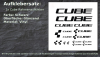 Lasercut Cube Decals - Schwarz (Fahrradrahmenaufkleber,  Framesticker)