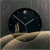 Funk-Wanduhr aus Naturschiefer mit Airbrush-Design