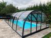 Überdachung 7,  40 x 4,  35 x 2,  10 OMEGA Pool hoch solide Polycarbonat Poolabdeck