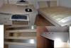 Modernes Jugendzimmer mit Bett,  Schrank,  Computertisch,  Vitrine in Ahorn - Silbe
