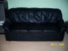 Couchgarnitur Leder schwarz