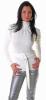 Rollkragen-Pulli mit Gürtel white