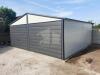 Blechgarage 6x6m Anthrazit Doppelgarage Metallgarage Fertiggarage Schnelle Liefe