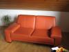 Sofa /  Couch,  2-sitzer,  Kunstleder,  Terrakotta