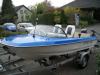 Angelboot,  Motorboot,  Freizeitboot mit Trailer,  Außenborder und viel Zubehör