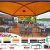 Pavillon Zelt Restaurant personalisierte Farbe Stahl Pvc Café 6x6 Garten Cafe ve