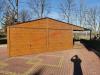 Blechgarage Garage Doppeltgarage Metallgarage,  9x5 m Holzoptik