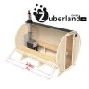 Fass-Sauna ,  Saunafass,  Sauna (Länge 3m,  Durchmesser 2m) mit Elektro-Ofen