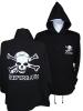 Kapuzen Pullover mit Totenkopf,  beids. bedruckt,  super Qualität