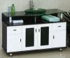 Kompletter Waschtisch Holz/ Glas