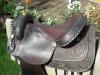 Dunkelbrauner verziehrter Westernsattel,  16 inch,  Regl. Quarter Baum