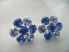 Funkelnde Ohrstecker,  orginal Swarovski Elemente,  Sapphire,  lt.Sapphire