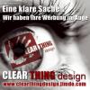 Werbung mit Clear Thing design