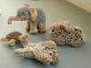 4 Steiff-Tiere,  Hase,  Schildkröte,  Elefant,  Bär
