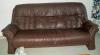 3 sitziges Ledersofa und Hocker - TOP