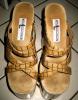 Getragene Plateauschuhe, Plateaumules, Plateauwedge, Plateaupantoletten, 