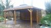 3-ECK HOLZGARTENLAUBE BERLIN AUS KIEFER/  FICHTENHOLZ KLEBEDACH HOLZHAUS 5x4m