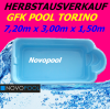 GFK Schwimmbecken TORINO 7, 20m x 3, 00m fertig Pool Eunabubecken vollisolliert TO