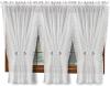 Fertige Gardine CORDOBA 600x180 oder 600x150 Weiss Voile Fensterdekoration Vorhä