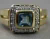 Super Topas/  Brillant-Ring 1, 05 kt. GG 585 - 50er Jahre 
