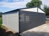 Blechgarage 6x6m Anthrazit Doppelgarage Metallgarage Fertiggarage Schnelle Liefe