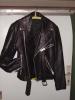 schwarze BIKER-LEDERJACKE