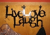 TürGarderobe Live-Love-Laugh Garderobe Tür Neuheit