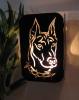 Dobermann Lampe Licht Groß innen/ außen Hund Neuheit