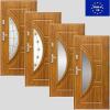Tür Haustür Eingangstür Stahltür 80/  90 Modern S1/  S2/  S3/  S4 Weiß Verglasung