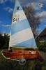 optimist klein segelboot jugend segelboot holz mahagoni