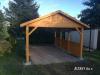 Garagenvordach 3.5m x 5m HOLZÜBERDACHUNG FÜR AUTO BITUMENSCHINDELN