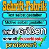 WUNSCHTEXT BESCHRIFTUNG - SCHRIFT-FABRIK.DE